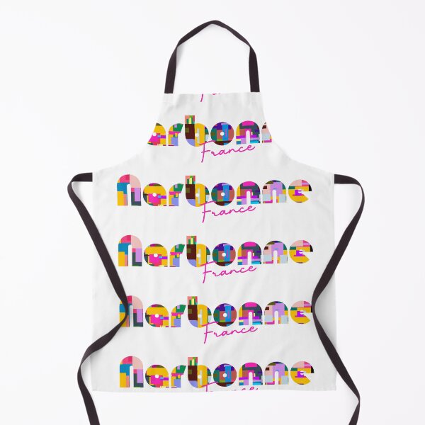 Item preview, Narbonne, France, Vibrant Abstract City Typography Art designed and sold by Wanderful-roads.