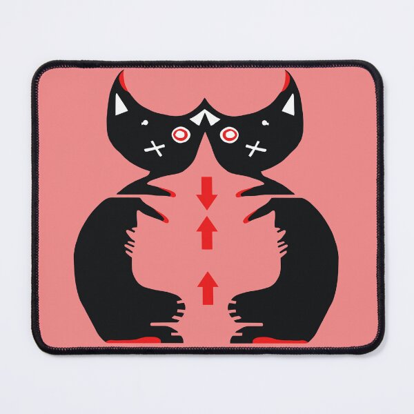 Item preview, The Two Black Cats #SilkyPink designed and sold by Kiekeboekat.
