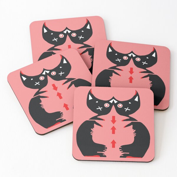 Item preview, The Two Black Cats #SilkyPink designed and sold by Kiekeboekat.