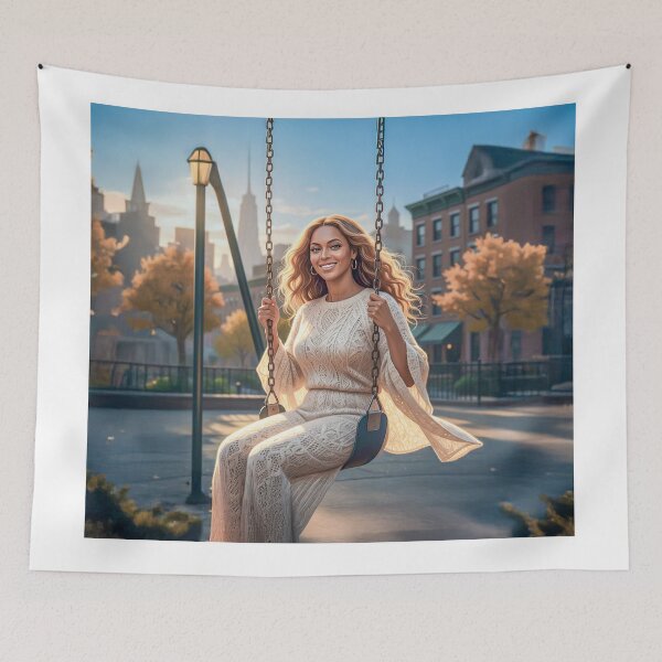 Item preview, Beyonce Swinging On Playground Swing designed and sold by Home Decor Art.