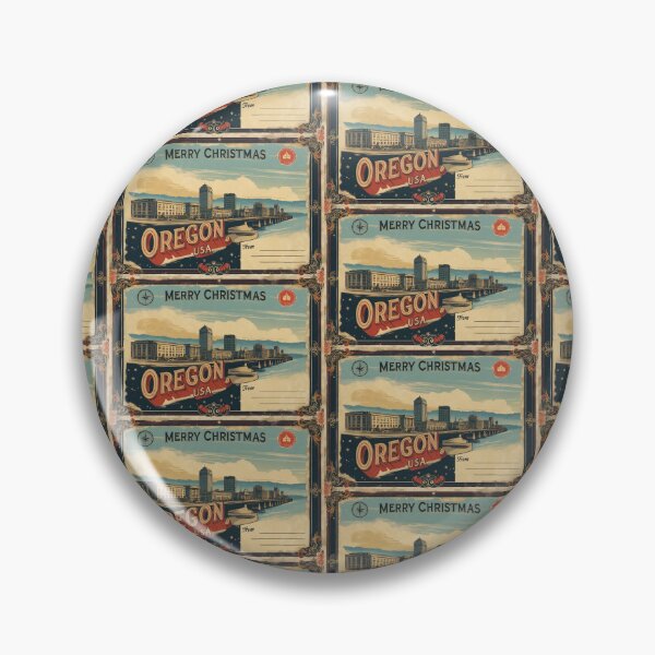 Item preview, Merry Christmas From Oregon USA Postcard Greetings Retro Travel Vintage 2 designed and sold by TravelPostcardGems.