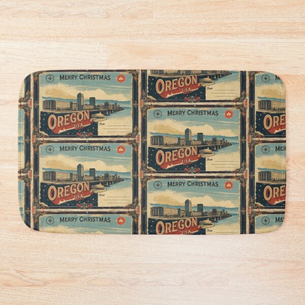 Item preview, Merry Christmas From Oregon USA Postcard Greetings Retro Travel Vintage 2 designed and sold by TravelPostcardGems.