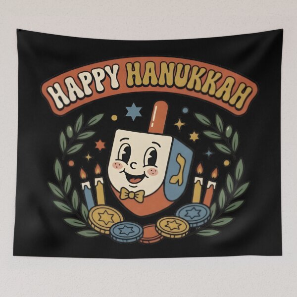 Item preview, Vintage Happy Hanukkah designed and sold by Charisma Enigma.