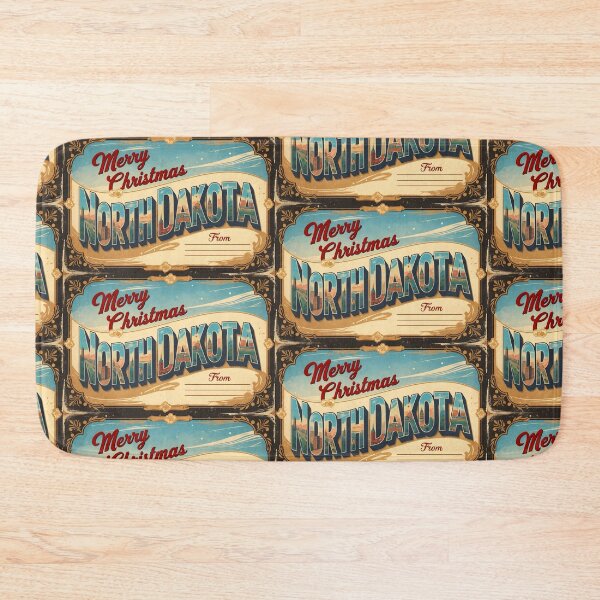 Item preview, Merry Christmas From North Dakota USA Postcard Greetings Retro Travel Vintage 2 designed and sold by TravelPostcardGems.