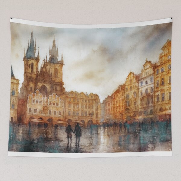 Item preview, Prague Old Town Watercolor designed and sold by caracatita75.