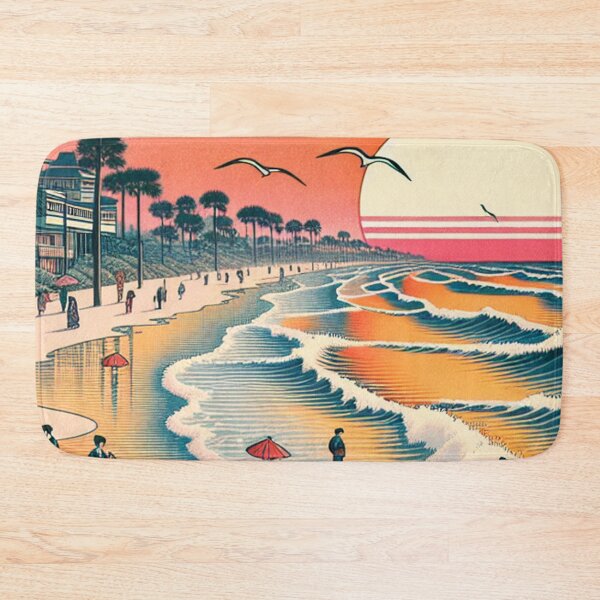 Item preview, Ukiyo-e Myrtle Beach – Edo-Style Coastal Sunset & Palm Tree Landscape designed and sold by Vandy Fullam.