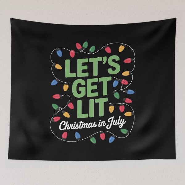 Item preview, Funny Let's Get Lit Christmas In July Summer Lights  designed and sold by NailMolisa.