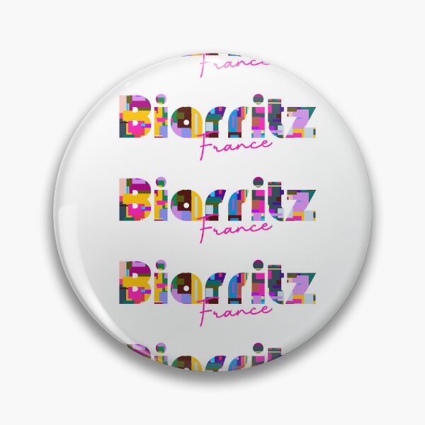 Item preview, Biarritz, France, Vibrant Abstract City Typography Art designed and sold by Wanderful-roads.