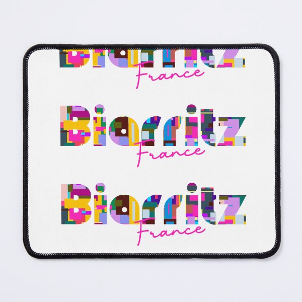 Item preview, Biarritz, France, Vibrant Abstract City Typography Art designed and sold by Wanderful-roads.