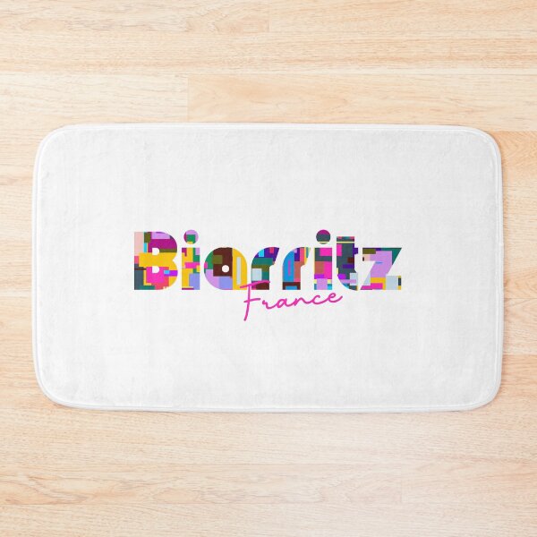 Item preview, Biarritz, France, Vibrant Abstract City Typography Art designed and sold by Wanderful-roads.