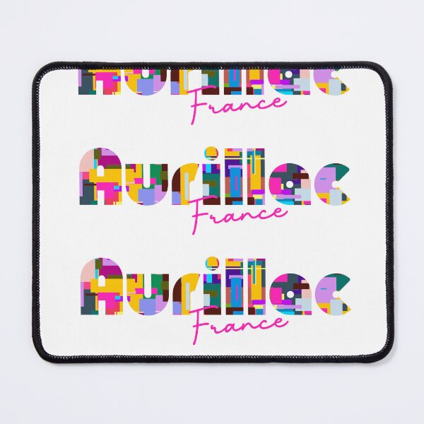 Item preview, Aurillac, France, Vibrant Abstract City Typography Art designed and sold by Wanderful-roads.