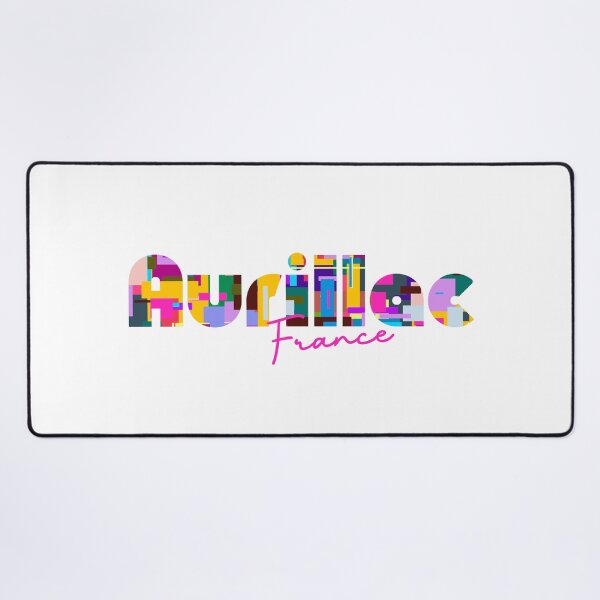 Item preview, Aurillac, France, Vibrant Abstract City Typography Art designed and sold by Wanderful-roads.