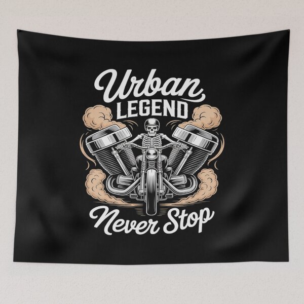 Item preview, Urban Legend Skeleton Biker Never Stop designed and sold by velltoons.