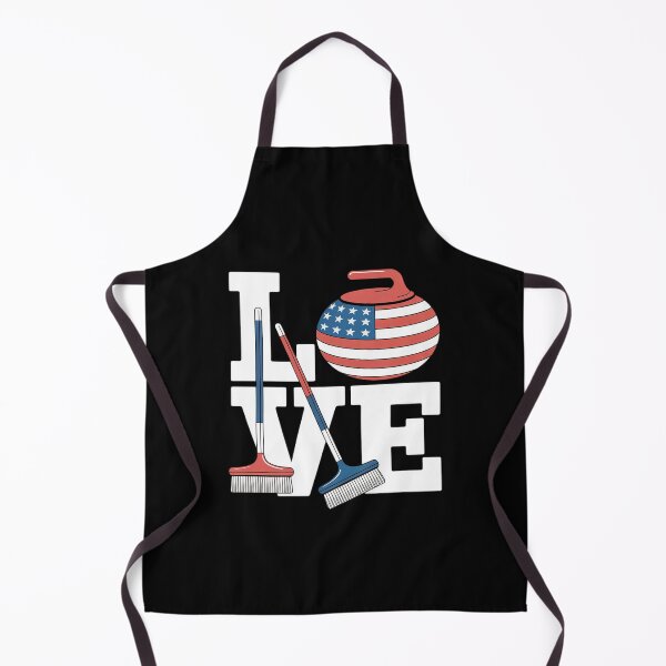 Item preview, USA curler Broom Winter ice Sports American Flag Curling designed and sold by velltoons.