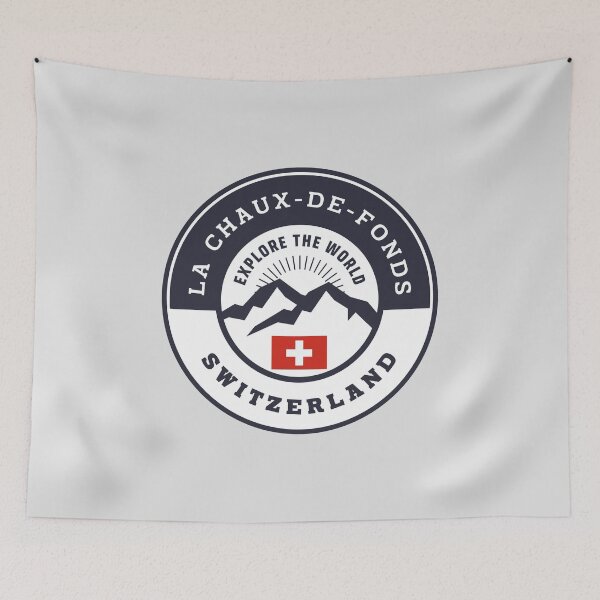 Item preview, La Chaux-de-Fonds Switzerland Black and White Crest designed and sold by World Designs.