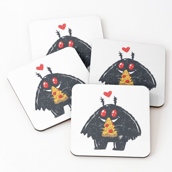 Item preview, Funny Mothman Eating Pizza Late at Night designed and sold by SkeletonsDanger.