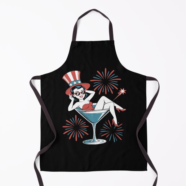 Artikelvorschau, USA Pin-up-Girl Martini Feuerwerksparty entworfen und verkauft von velltoons.