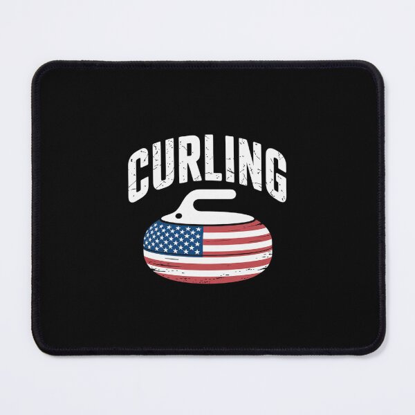 Item preview, USA Red White and Blue American Flag Curling Stone designed and sold by velltoons.