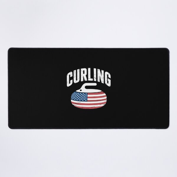Item preview, USA Red White and Blue American Flag Curling Stone designed and sold by velltoons.