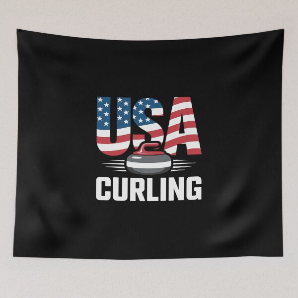 Item preview, USA Team Curling Rock Jersey - Winter Sports Lovers designed and sold by velltoons.