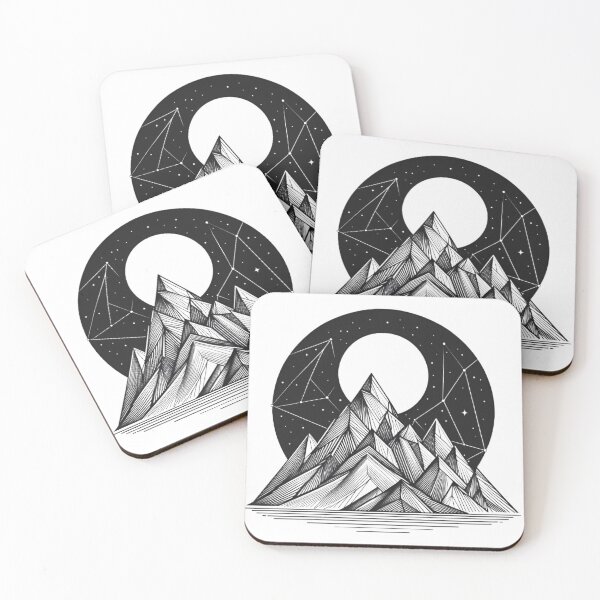 Item preview, Abstract Geometric Mountain Line Art designed and sold by thenextstepua.