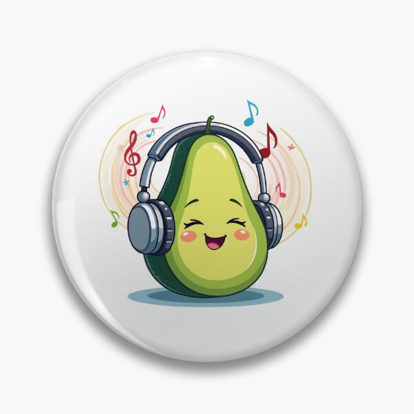 Item preview, Music Lover Avocado - Cute Punny Foodie designed and sold by KhadijaBatool38.
