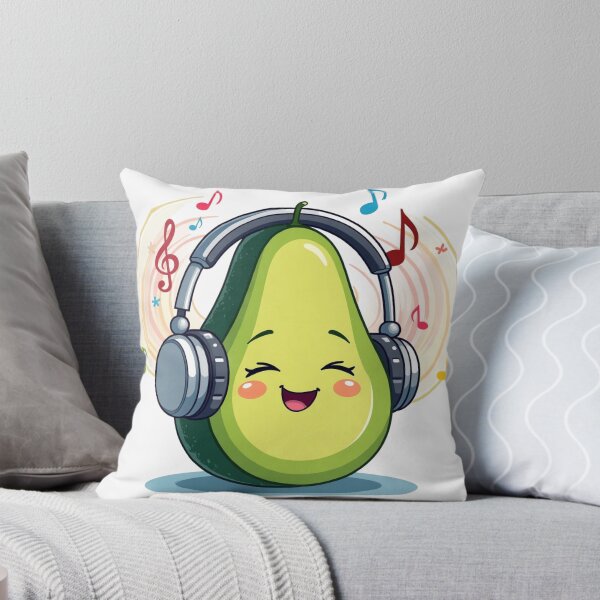 Item preview, Music Lover Avocado - Cute Punny Foodie designed and sold by KhadijaBatool38.