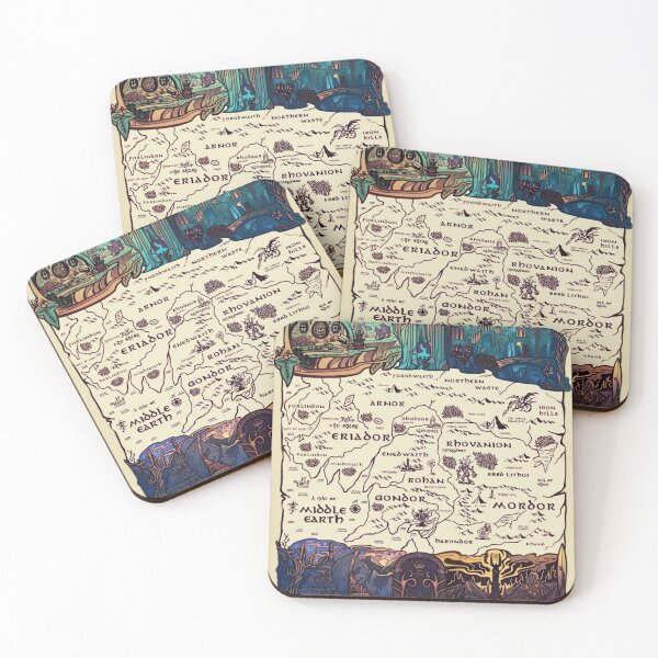 Item preview, Middle Earth Map designed and sold by karsivenco.