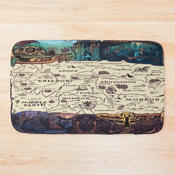 Item preview, Middle Earth Map designed and sold by karsivenco.