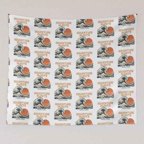 Item preview, Adventure Awaits Press Start Adventure Vintage Travel designed and sold by Retro-Anime9.