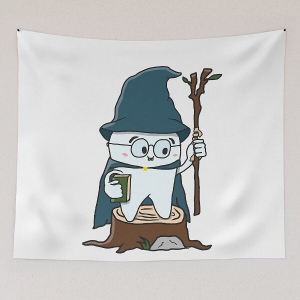 Item preview, Wisdom Tooth – Wizard Tooth Pun Illustration designed and sold by PeanutCandy.