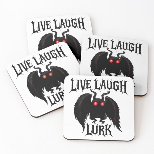 Item preview, Live Laugh Lurk Funny Mothman Chilling in Shadows designed and sold by SkeletonsDanger.