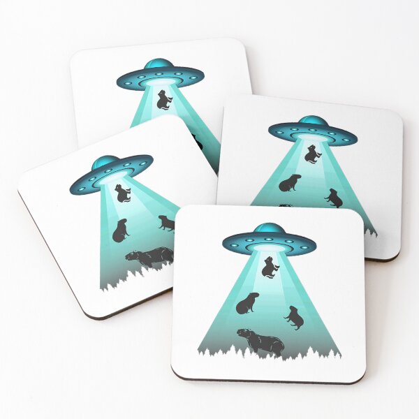 Item preview, UFO Abduction Capybara – Funny Sci-Fi Animal Art designed and sold by Articooler.