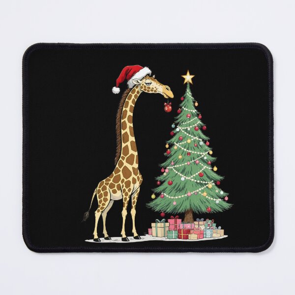 Item preview, Funny Christmas Giraffe – “Too Tall for the Tree” | Tall Giraffe with Ornaments & Gift | Premium Design designed and sold by ColorSplash123.