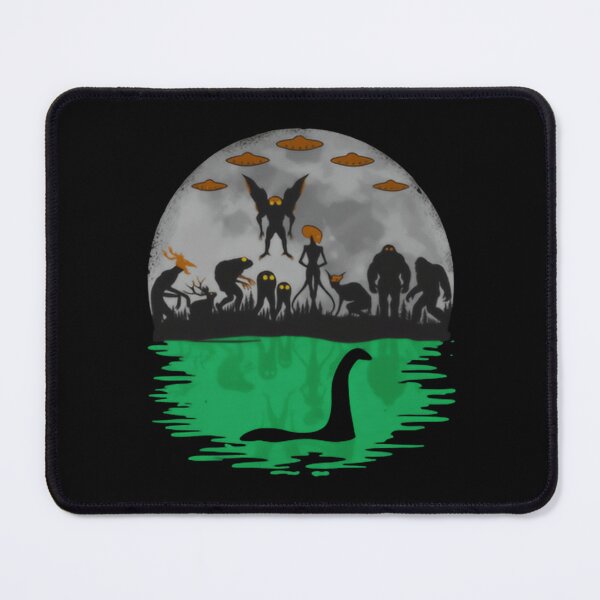 Item preview, Cryptid Mothman Bigfoot Aliens Observing Our World designed and sold by SkeletonsDanger.