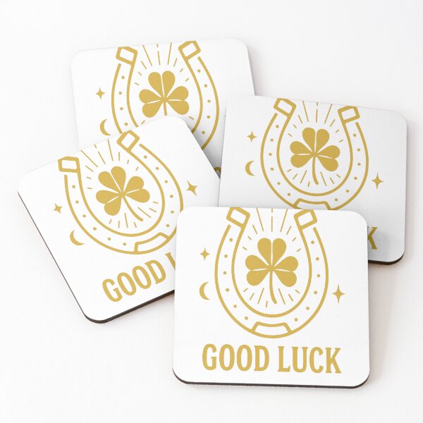 Item preview, Golden Good Luck Horseshoe Clover Art designed and sold by HiteshArt111.