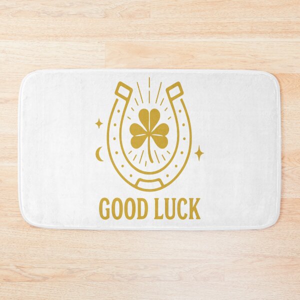 Item preview, Golden Good Luck Horseshoe Clover Art designed and sold by HiteshArt111.