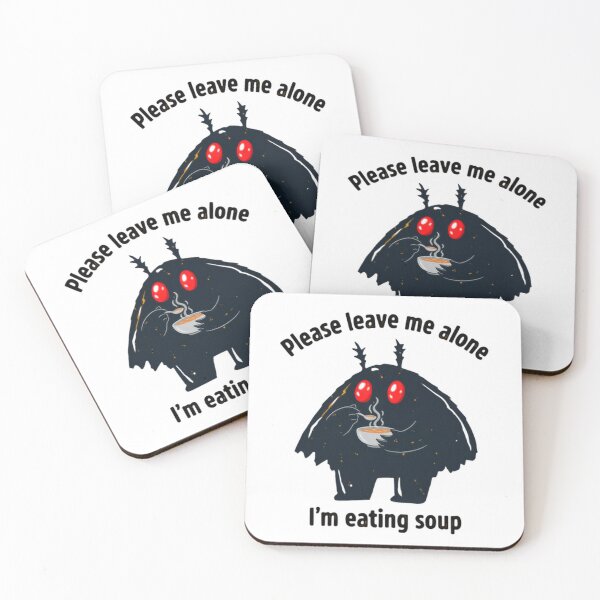 Item preview, Please Leave Me Alone Funny Mothman Eating Pizza in Peace designed and sold by SkeletonsDanger.