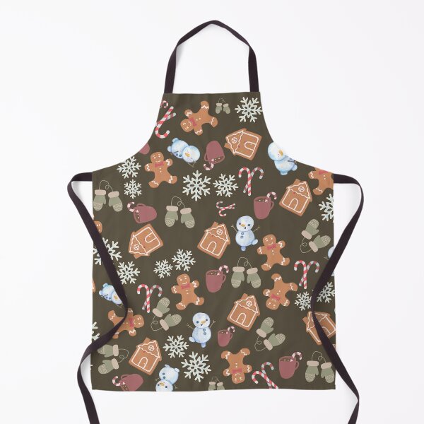 Item preview, Winter Cozy Holiday Pattern – Cute Gingerbread House, Candy Cane, Snowflake Pattern Design designed and sold by Furkan Al-Gburi.