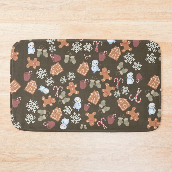 Item preview, Winter Cozy Holiday Pattern – Cute Gingerbread House, Candy Cane, Snowflake Pattern Design designed and sold by Furkan Al-Gburi.