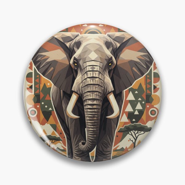 Item preview, Geometric Elephant, Polygon, Animal Head, Africa, Savannah, Modern designed and sold by DarkNight9.
