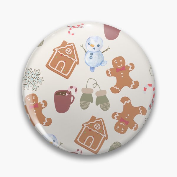 Item preview, Winter Cozy Holiday Pattern – Cute Gingerbread House, Candy Cane, Snowflake Pattern Design designed and sold by Furkan Al-Gburi.