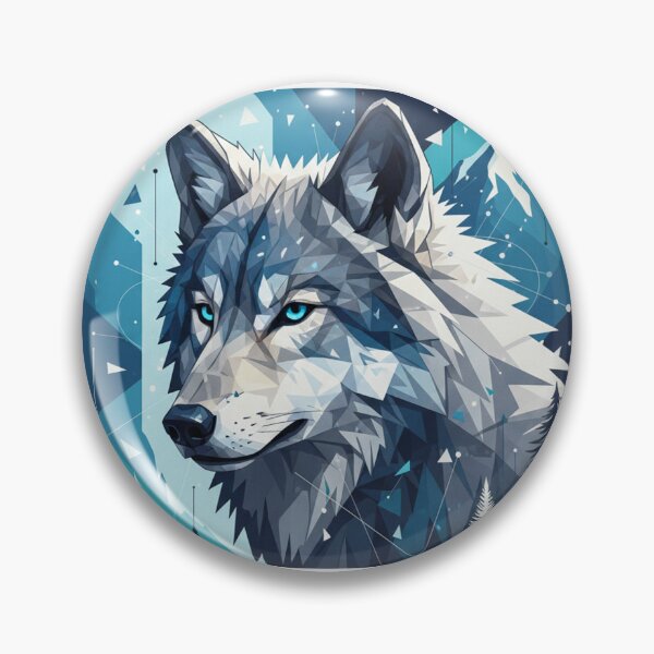Item preview, Geometric Wolf, Polygon Art, Cold, Nature, Animal Illustration, Modern designed and sold by DarkNight9.