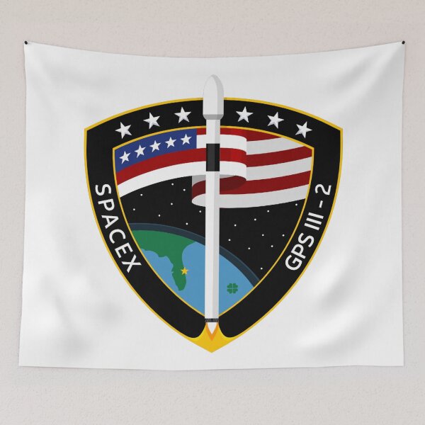 Aperçu de l'œuvre Écusson de mission SpaceX GPS III-2 créée et vendue par CharlieDesings.