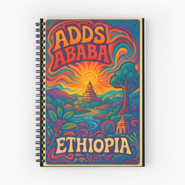 Item preview, Addis Ababa Psychedelic Travel Poster - 70s Retro Art designed and sold by Cosmopolis.
