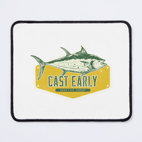 Item preview, Cast Early Home Late Repeat – Funny Fishing Design designed and sold by TalkTee Me.