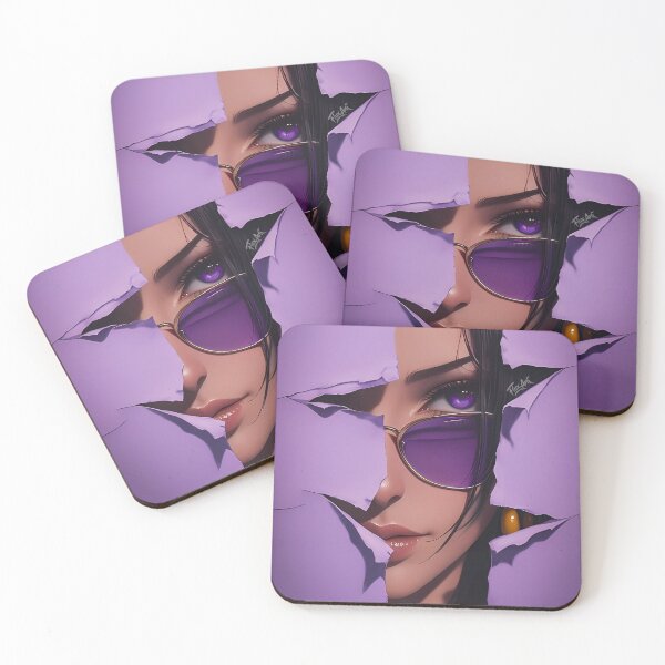 Item preview, Purple Vision – Stylish Portrait Through Torn Paper designed and sold by Dyan4.
