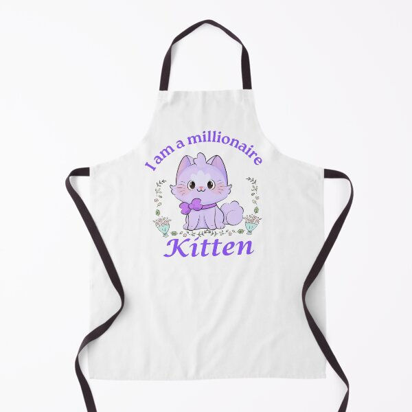 Item preview, I Am a Millionaire Kitten - Cute Purple Cartoon Kitten designed and sold by Love3Happy.
