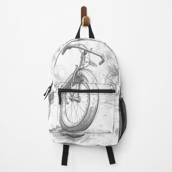 Item preview, Retro Cycling Sketch – Thick Wheel in a Natural Setting designed and sold by The Mystic Richard.
