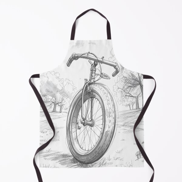 Item preview, Retro Cycling Sketch – Thick Wheel in a Natural Setting designed and sold by The Mystic Richard.